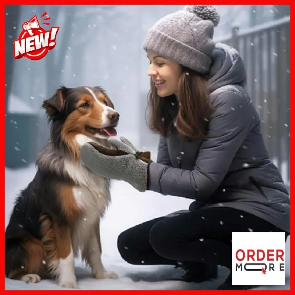 Women's Sherpa Fleece Mittens with Anti-Slip Grip for Winter